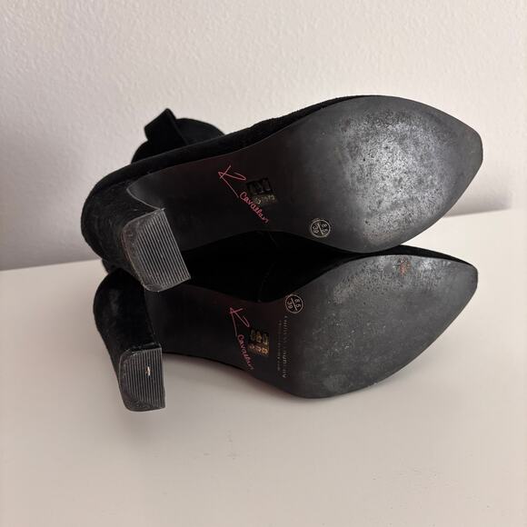 Chinese Laundry x Kristin Cavallari Heeled Ankle Boots Sz 8.5 Black Faux Suede - Picture 7 of 11